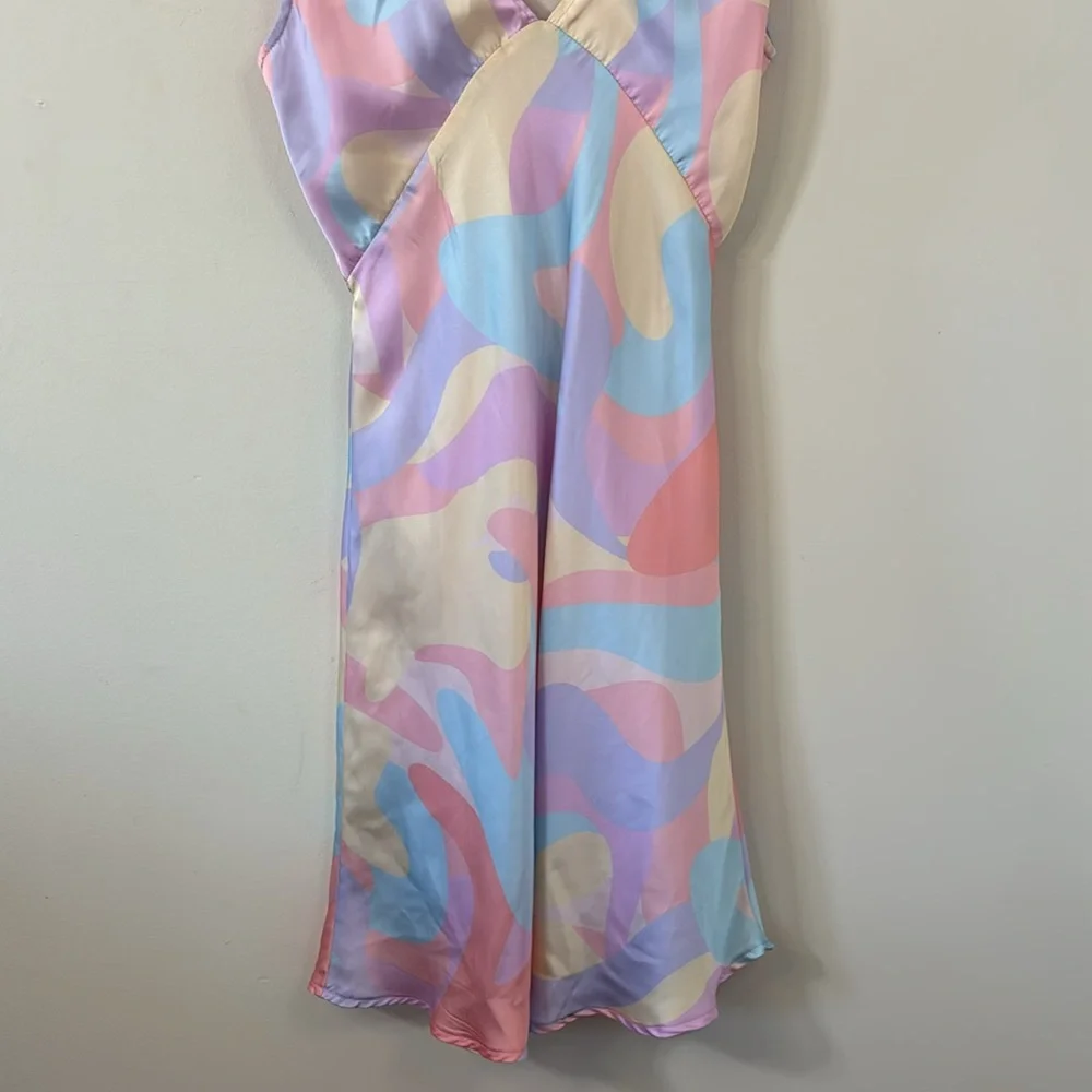 Peppermayo Audrey Vintage Slip Dress Pastel Wave Size 4 - Picture 7 of 10